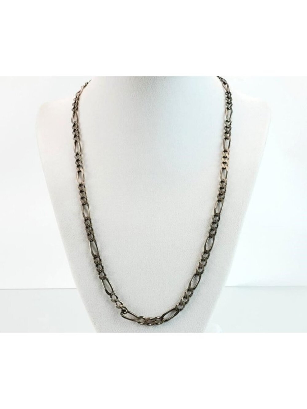 Sterling Silver 925 Italy Figaro Chain Necklace 20" 23.31g